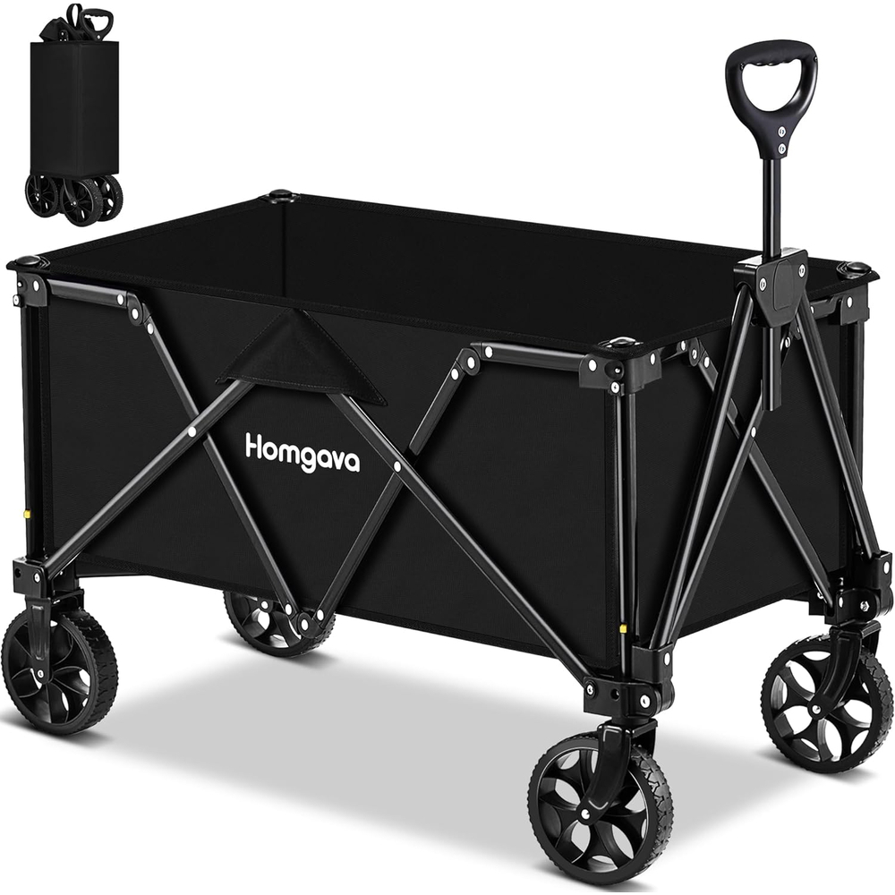 Collapsible Folding Wagon Cart, Large Capacity Camping Wagon