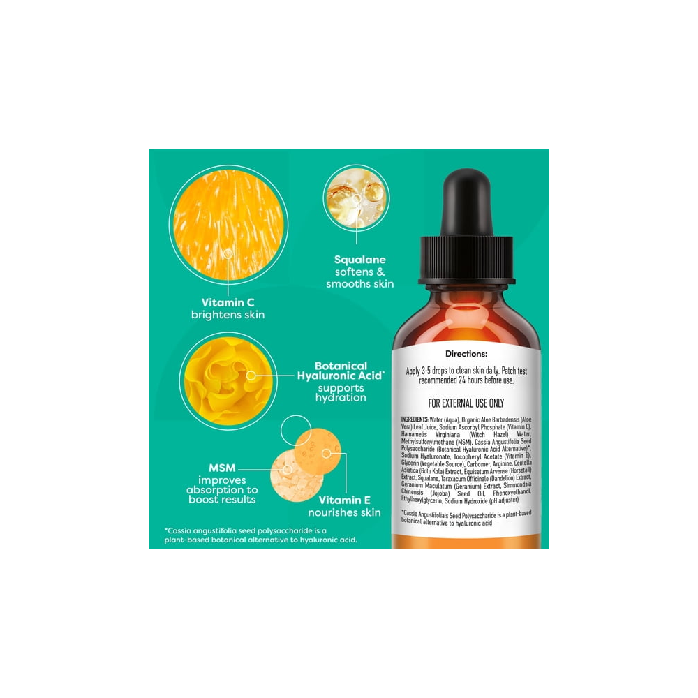 TruSkin Vitamin C Facial Serum Anti-Aging Blend for Brighter-Looking Skin with Soothing Squalane