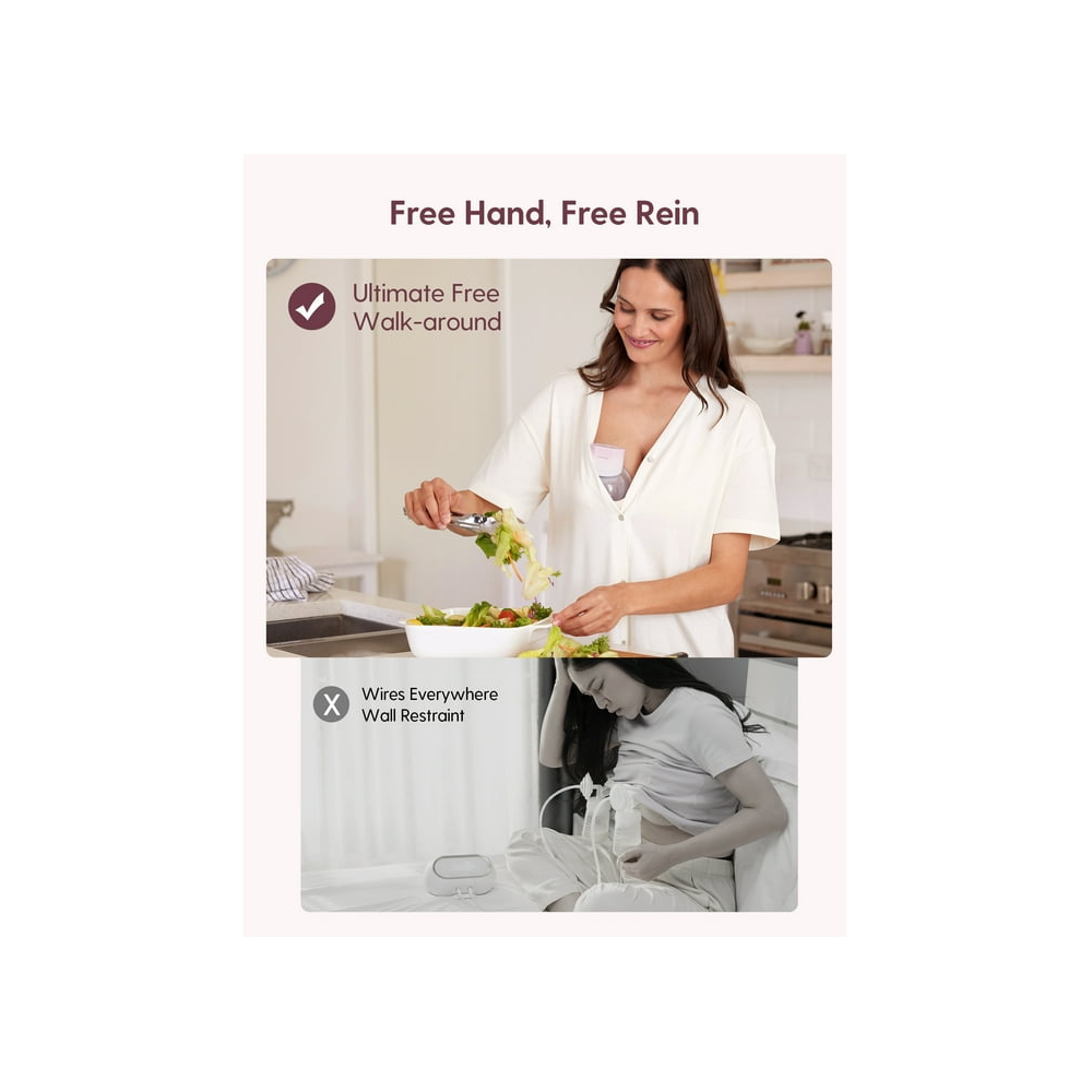 Momcozy M5 Hands-Free Wearable Breast Pump 3 Modes 9 Suction Levels Portable Electric Pump
