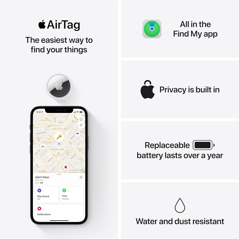 Apple airtag tracking device