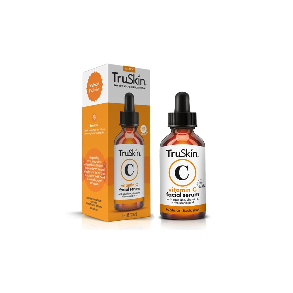 TruSkin Vitamin C Facial Serum Anti-Aging Blend for Brighter-Looking Skin with Soothing Squalane