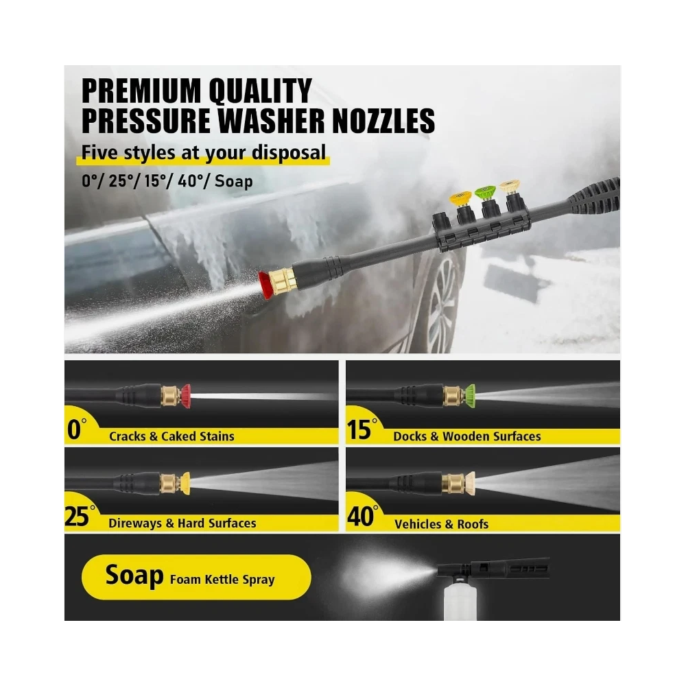 Electric Pressure Washer 4300 PSI MAX 2.8 GPM Power Washer with 4 Nozzles