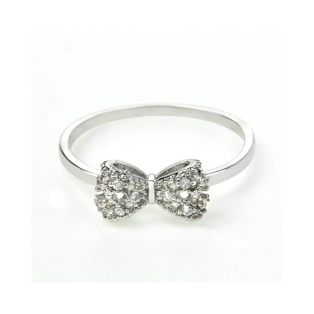 Women Rhodium Plated Ring Adjustable Ring
