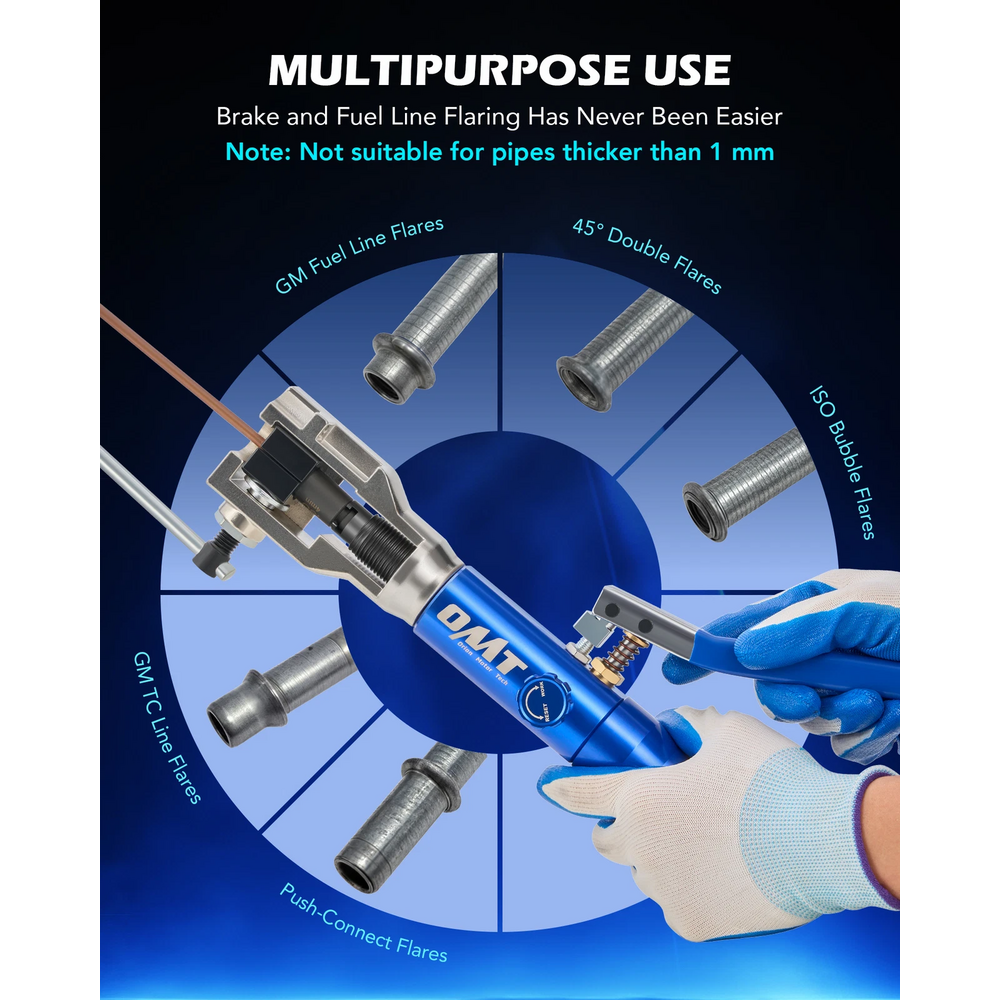 OMT Hydraulic Flaring Tool Kit for Brake Transmission Cooling Fuel Line Flares