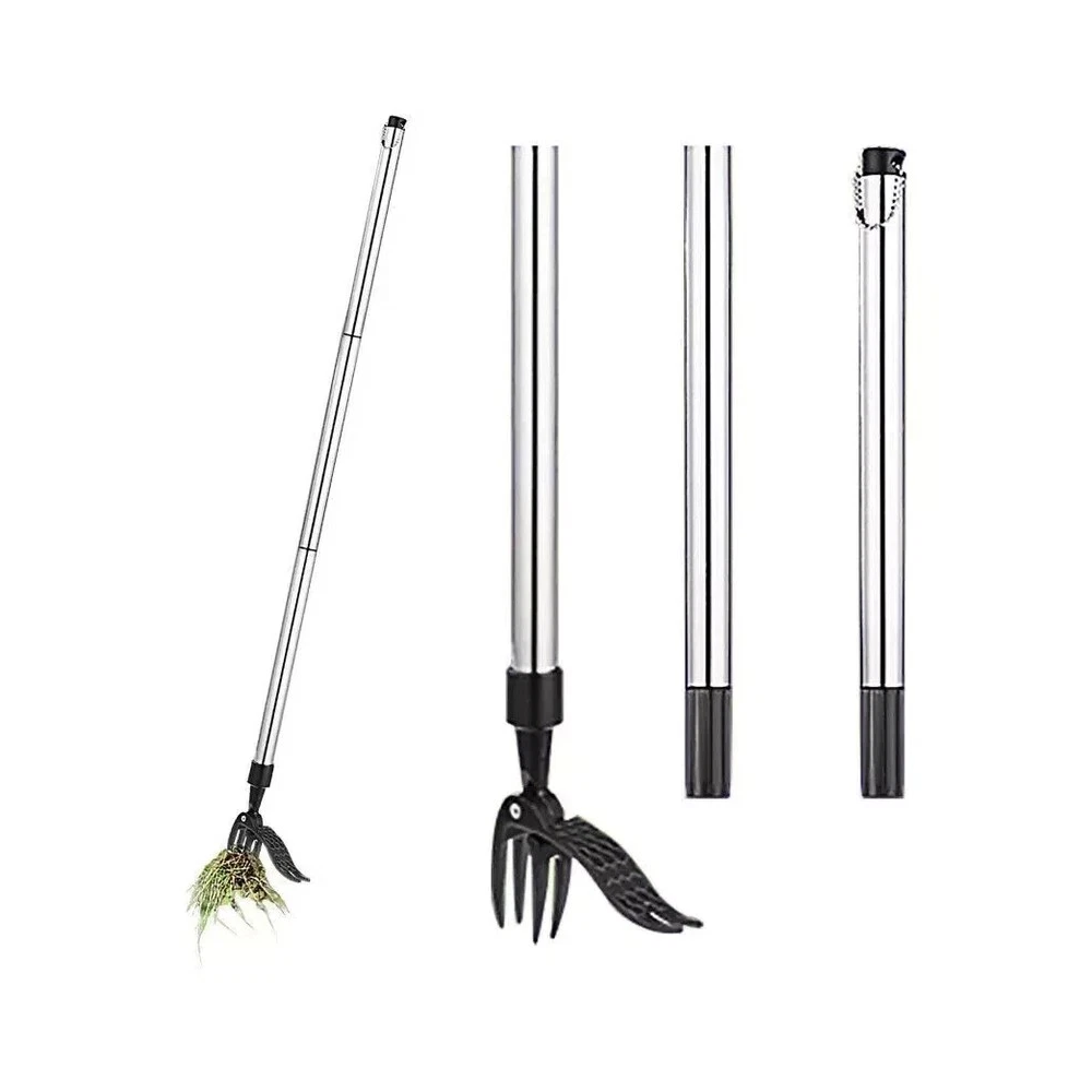 Weeder Puller Stand Up Weed Tool Handle Claw Garden Outdoor Root Remover Killer