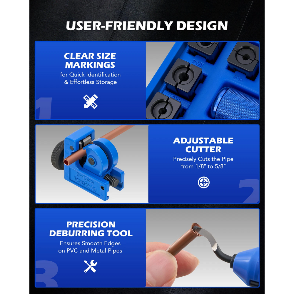 OMT Hydraulic Flaring Tool Kit for Brake Transmission Cooling Fuel Line Flares