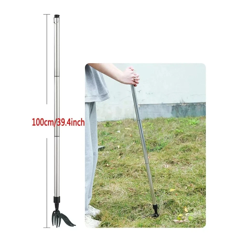 Weeder Puller Stand Up Weed Tool Handle Claw Garden Outdoor Root Remover Killer