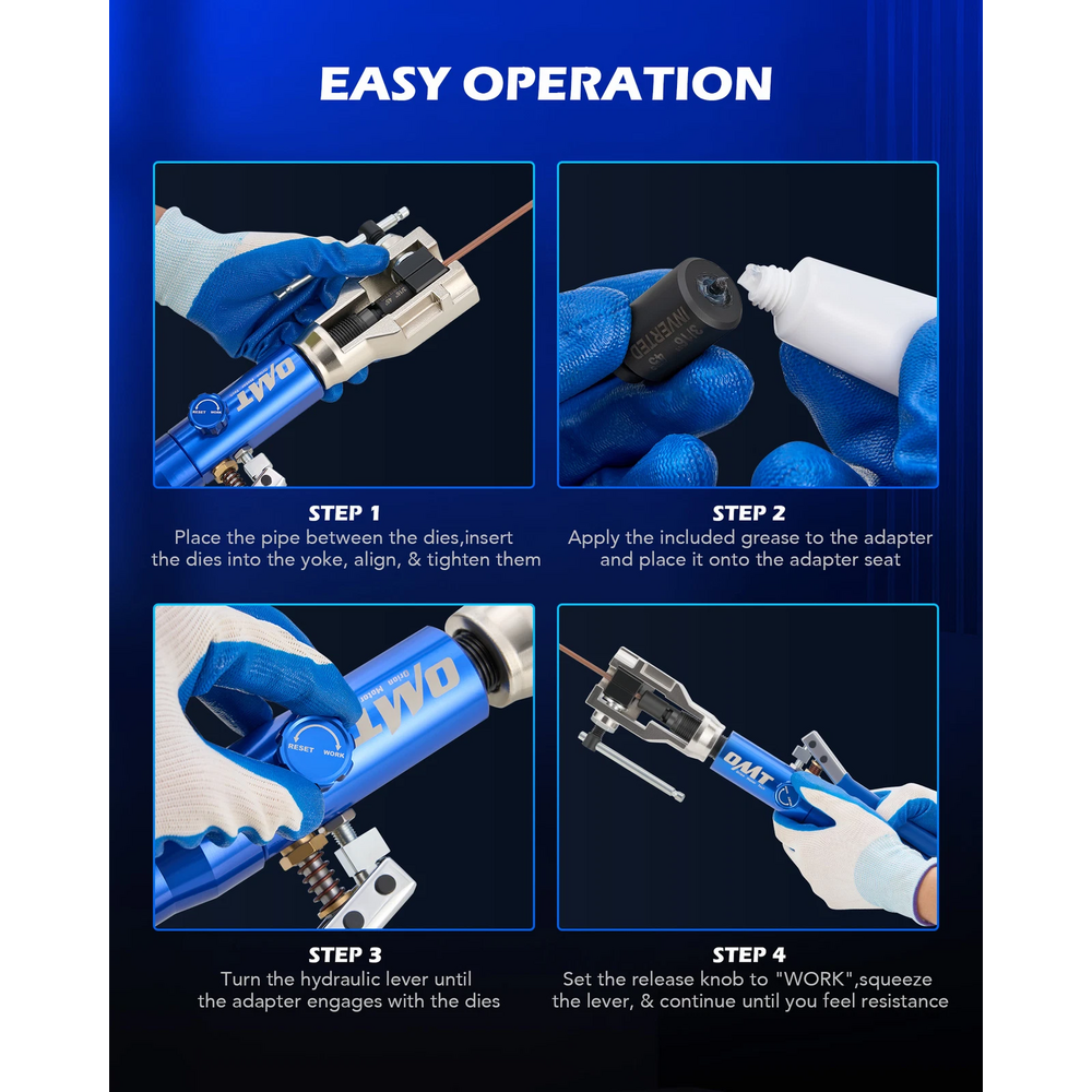OMT Hydraulic Flaring Tool Kit for Brake Transmission Cooling Fuel Line Flares