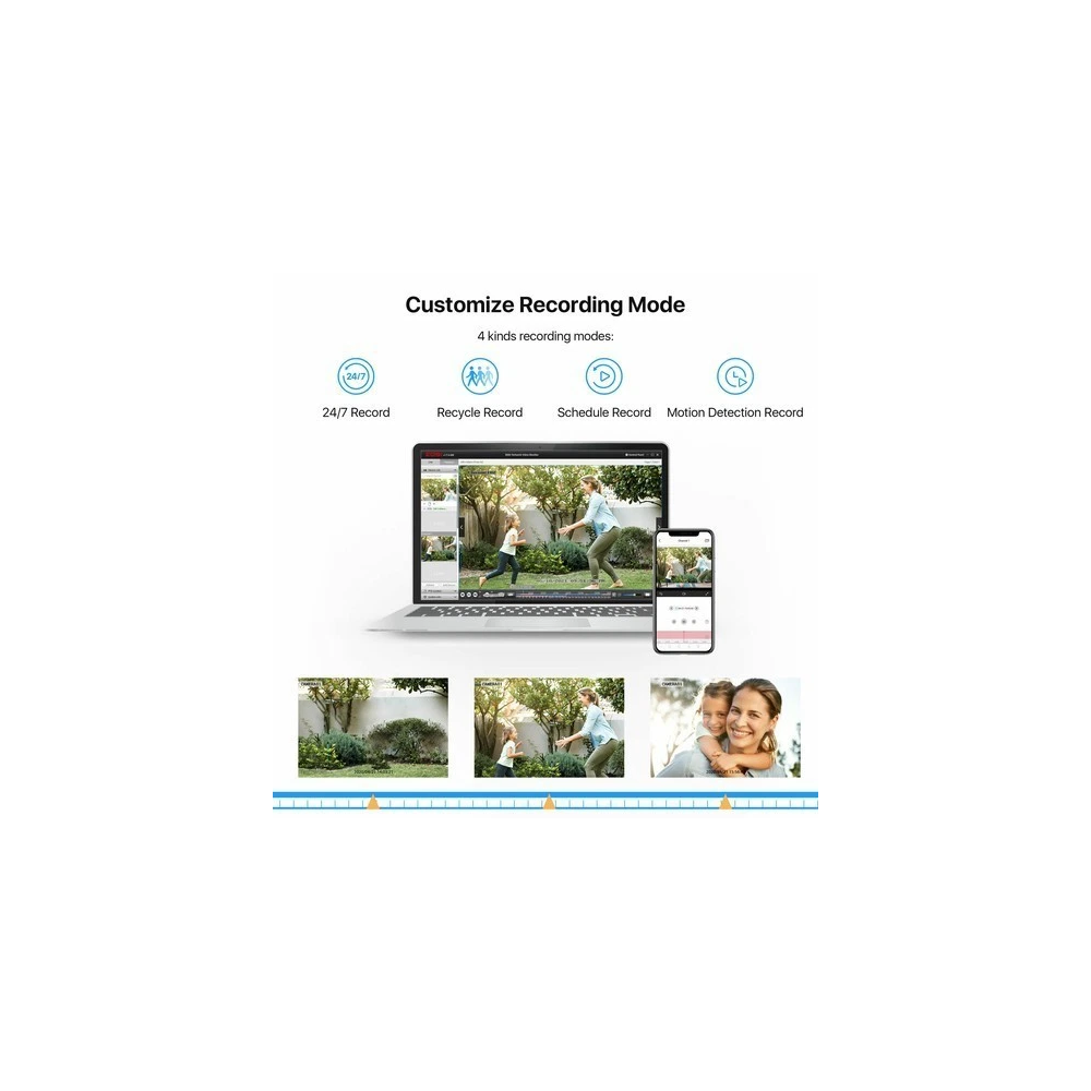 Pack of 4 DVR 1080P Outdoor CCTV Home Security Camera System