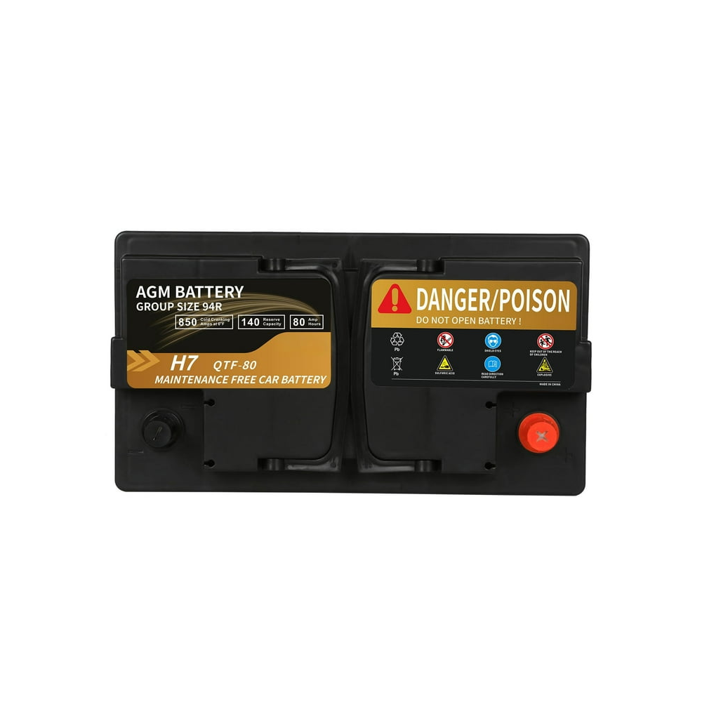 Anlibatt Platinum AGM Group 94R Battery 12 Volt Rechargeable Automotive Batteries for Car H7 850CCA 80Ah 140RC