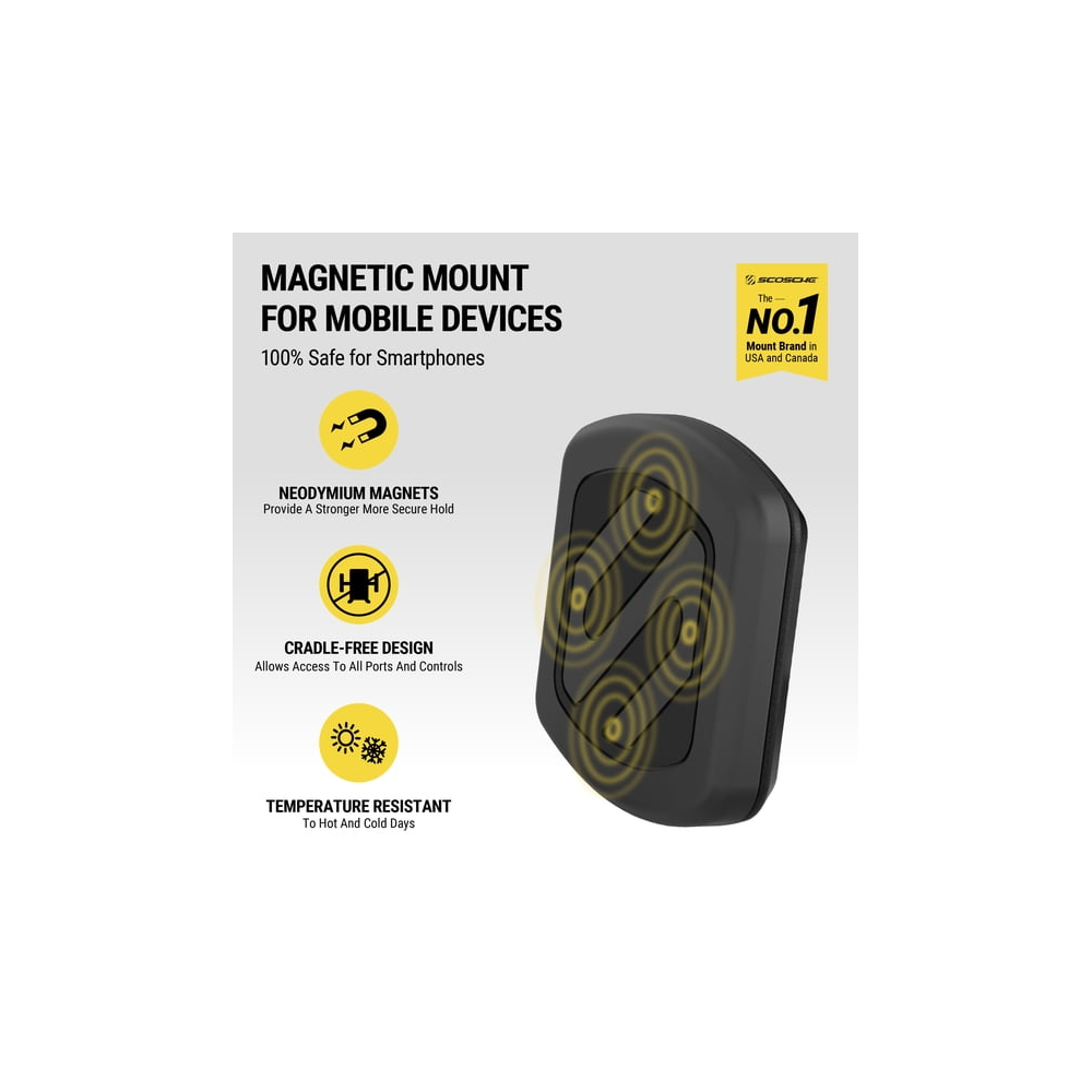 360° Adjustable Magnet Head Black phone holder