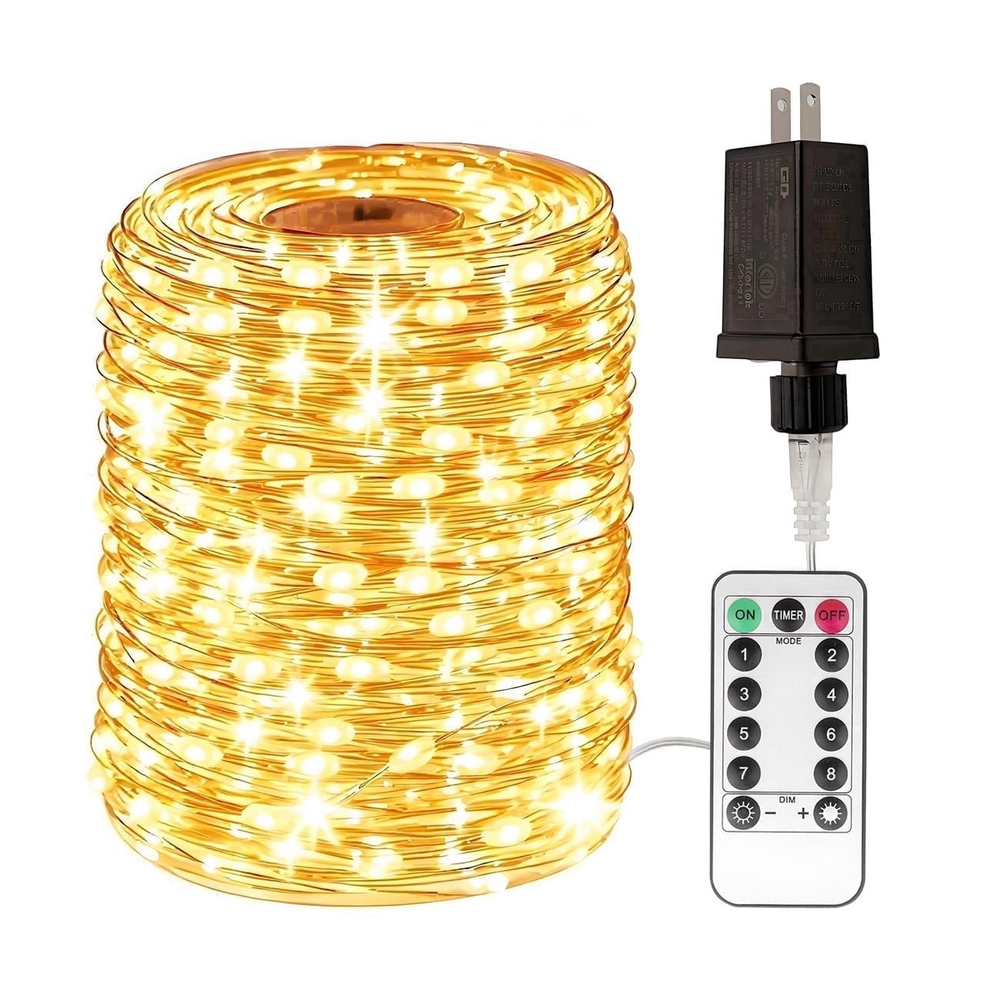 Fairy Lights 66FT 200 LED Waterproof Silver Wire LED Twinkle String Lights with Remote for Living Room Bedroom Patio Porch Garden multi purpose light