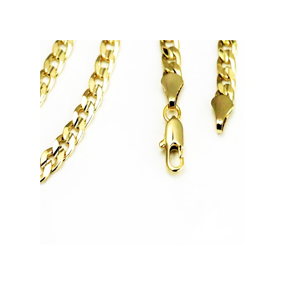 14kt Gold Chain Necklace Cuban Chain Nugget Cross Necklaces for Women and Men