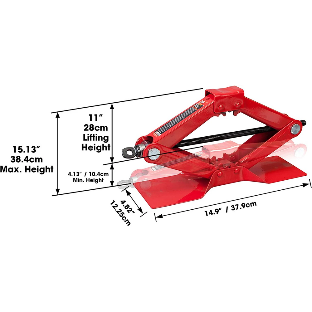 1.5 Ton steel scissor car jack set