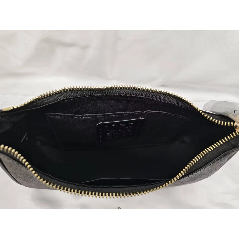 COACH Teri 2Way Shoulder Signature Coated Canvas Black