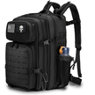 Tactical Military Backpack for Man, 45L Waterproof Army Pack Rucksack Hiking Laptop Backpack 3 Day Bug Out Bag, Includes Two Flags and Two Carabiner