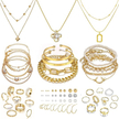 Gold Plated Jewelry Sets Necklace bracelet for women girls