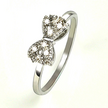 Women Rhodium Plated Ring Adjustable Ring