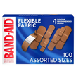 Band-Aid Brand Flexible Fabric Adhesive Bandages Assorted 100 Count