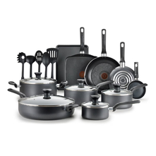 T-fal Easy Care 20 Piece Non-Stick Pots and Pans Cookware full Set