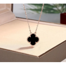 Clover cross shaped female 18k pendant light premium luxury agate necklace