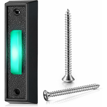 Saillong LED Lighted Doorbell Button Wired, Door Bell Ringer Push Buttons Replacement Garage Door Button Wall Mount Door Chime Opener Switch
