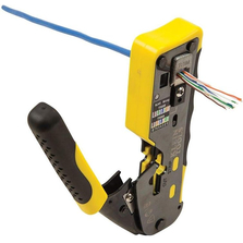 Ratcheting Modular Data Cable Crimper Wire Stripper