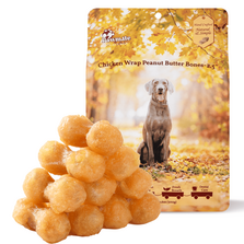 Pawmate Chicken ＆ 2.5” Peanut Butter Bones Dog Treats Low Fat Natural Treats for All Dogs 11oz