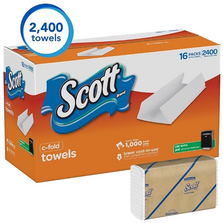 Scott C-Fold Paper Towels Built-in Absorbency Pockets 2400 Total Towels