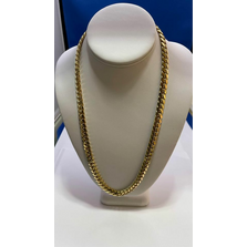 Men's golden cuban necklace chain
