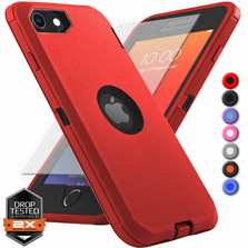 Solid Case for Apple iPhone 8 Plus with Screen Protector