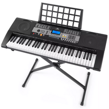 Electric 61 Key Piano Keyboards with Stand MP3 USB MIDI Headphone Microphone