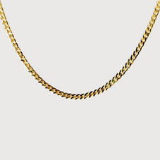 14kt Gold Chain Necklace Cuban Chain Nugget Cross Necklaces for Women and Men