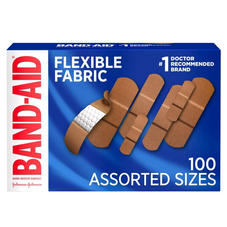Band-Aid Brand Flexible Fabric Adhesive Bandages Assorted 100 Count