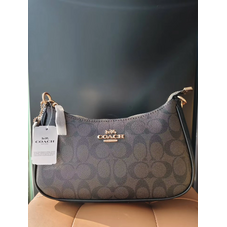 COACH Teri 2Way Shoulder Signature Coated Canvas Black