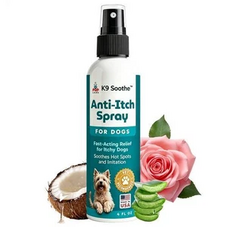 Pup Labs K9 Soothe anti Itch Spray for Dogs with Aloe Rose & Coconut 4 FL OZ