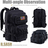 Black Tactical Backpack, Military Backpack, Molle Backpack