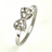 Women Rhodium Plated Ring Adjustable Ring