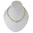 14K Gold Plated Cz Heart Cuban Choker Chain Necklace And Bracelet Set