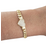14K Gold Plated Cz Heart Cuban Choker Chain Necklace And Bracelet Set