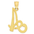 10k Real Solid Gold Initial Pendant Personalized Cursive Letter Charm Jewelry