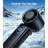 Portable Handheld Fan 8000mAh Rechargeable Personal Fan 100-Speed Wind Built-in Type-C Cable LED Display135° Tilt Foldable for DeskNeckTravel