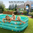 Inflatable Pool 6.9 x 5 x 1.8 ft Family Swimming Pools for Kids Toddlers Infant Adult Rectangular Thickened
