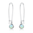 18K White Gold Plated Opal Hoop Dangling Earrings By Peermont Jewelry